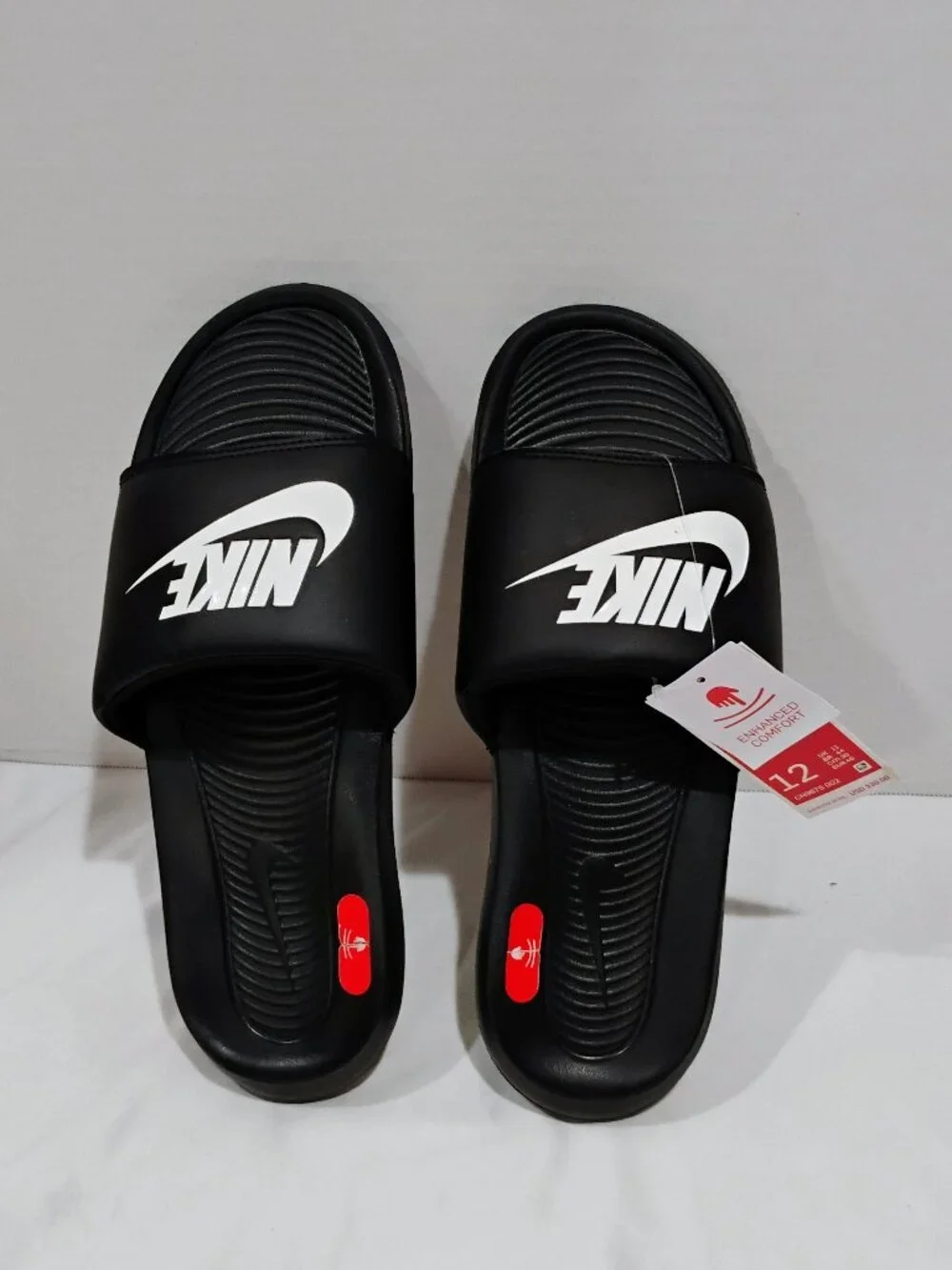 NWT Nike Men's Victori One Slides Sport Sandal, Black/White Size 12